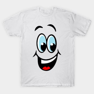 Funny cartoon emotions smile T-Shirt